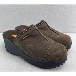 Rocket Dog Fran Suede Clog Wedge Platform Brown Y2K Retro Grunge Size 7.5